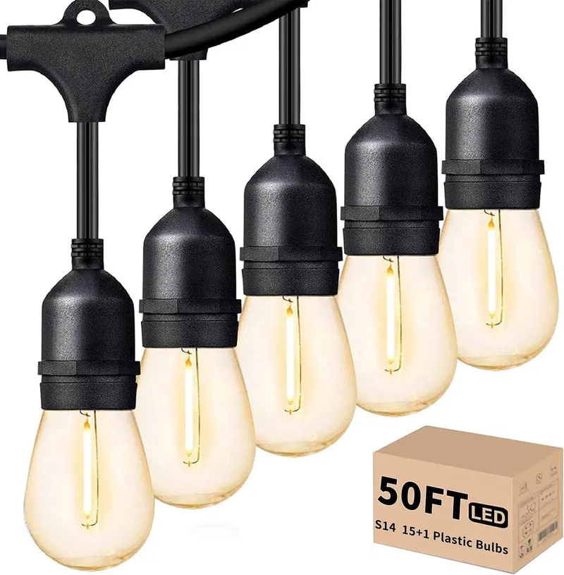Svater Outdoor Led String Lights 50FT