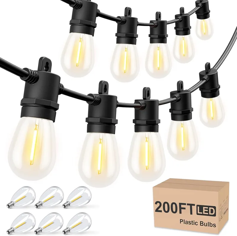Svater Outdoor String Lights 200 FT Patio Lights for Outside