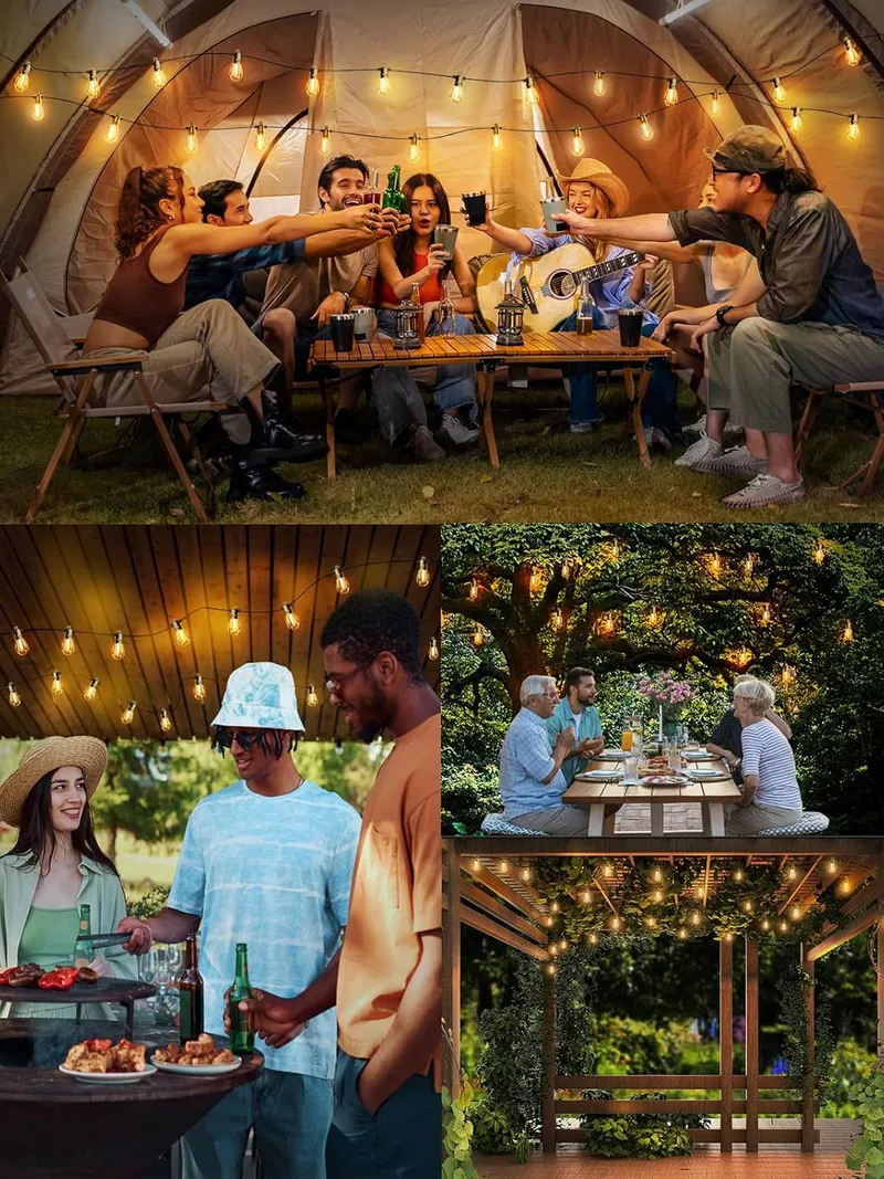 Svater Outdoor String Lights Patio Lights for Outside